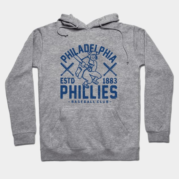 Philadelphia Phillies Retro 2 by Buck Tee Hoodie by Buck Tee